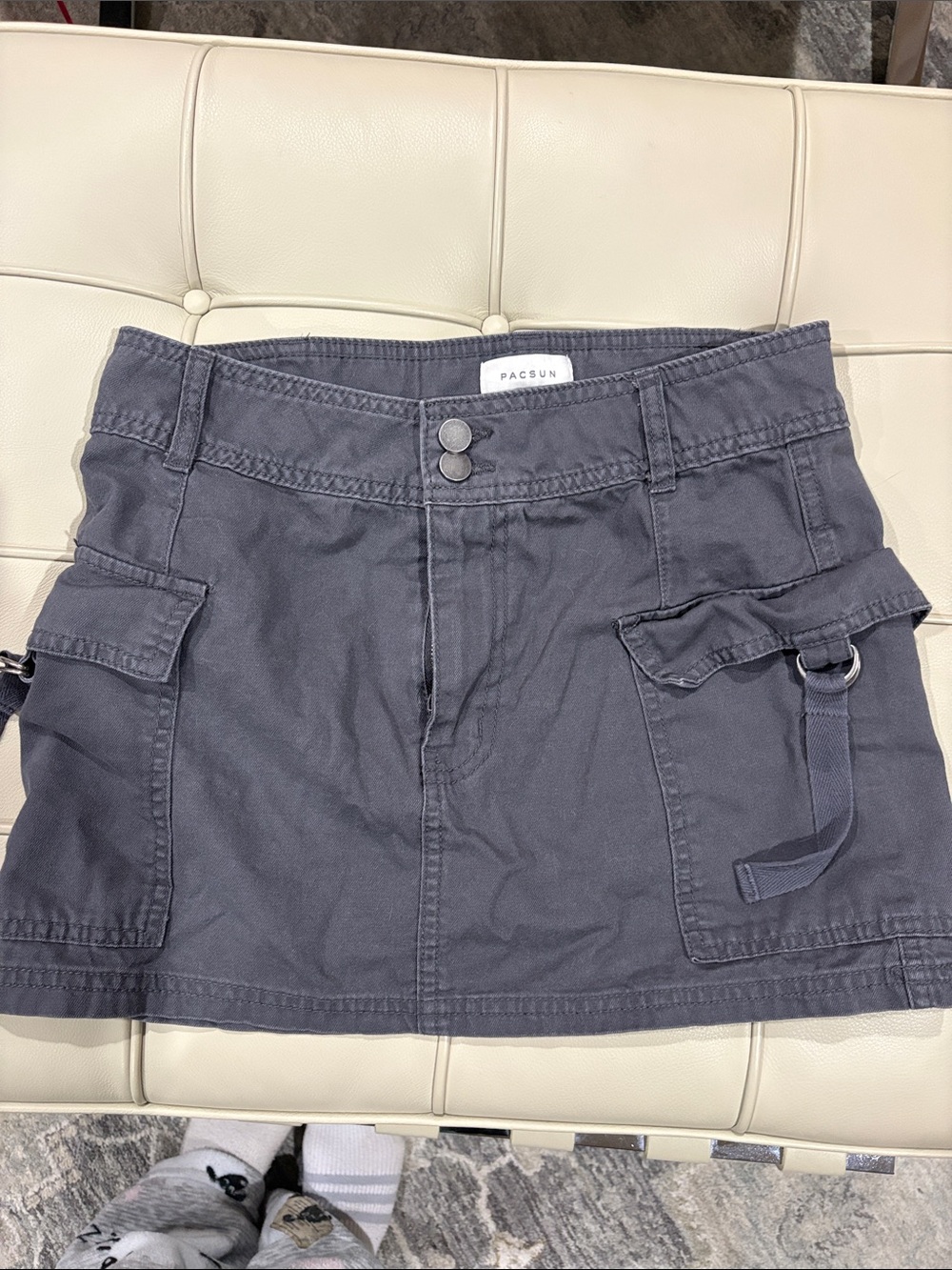 PacSun Charcoal Gray Cargo Mini Skirt